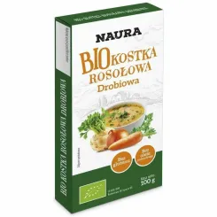 Kostka Rosołowa Drobiowa Bio 100 g - Naura