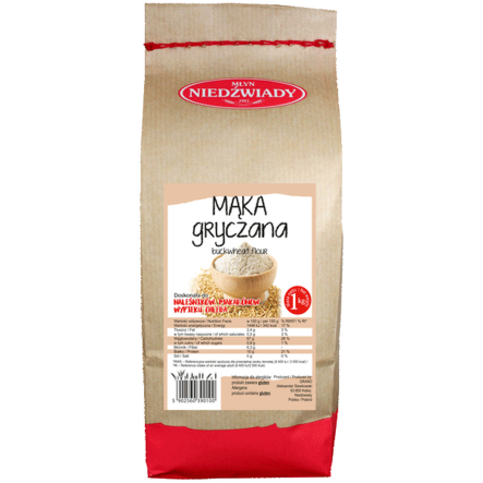 Mąka Gryczana Typ 2000 1 kg - Młyn Niedźwiady