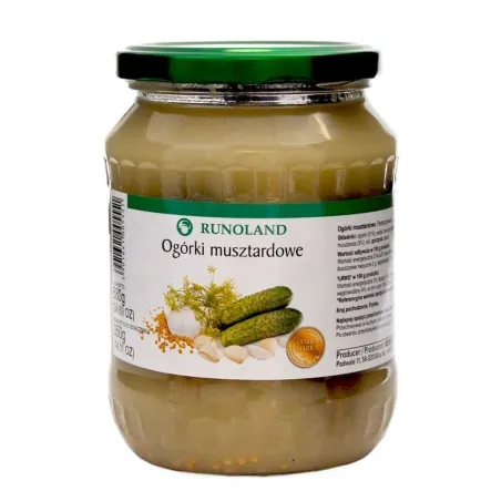 Ogórki Musztardowe 680 g (350 g) - Runoland