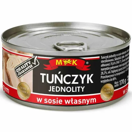 Tuńczyk Jednolity w Oleju Roślinnym 170 g (120 g) - MK