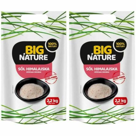Zestaw 2 x Sól Himalajska Różowa Drobna 2,2 kg - Big Nature