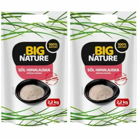 Zestaw 2 x Sól Himalajska Różowa Drobna 2,2 kg - Big Nature