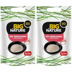 Zestaw 2 x Sól Himalajska Różowa Drobna 2,2 kg - Big Nature