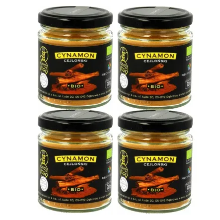 4 x Cynamon Cejloński Bezglutenowy BIO 70 g - Pięć Przemian