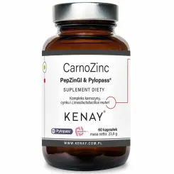 CarnoZinc PepZinGI and  Pylopass™ 60 Kapsułek - Kenay