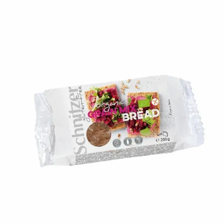 Chleb Wieloziarnisty Krojony Bezglutenowy Bio 250 g - Schnitzer