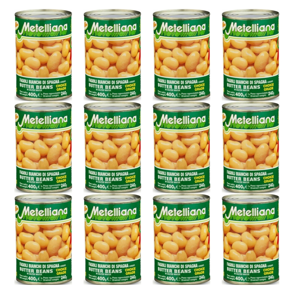 12 x Fasola Biała Hiszpańska „Jaś” 400 g (240 g) - Metelliana