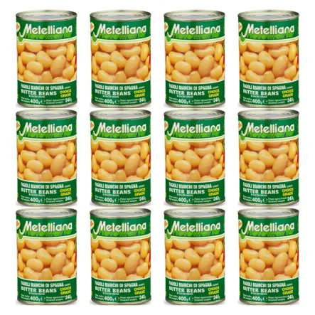 12 x Fasola Biała Hiszpańska „Jaś” 400 g (240 g) - Metelliana