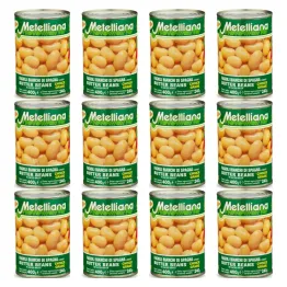 12 x Fasola Biała Hiszpańska „Jaś” 400 g (240 g) - Metelliana