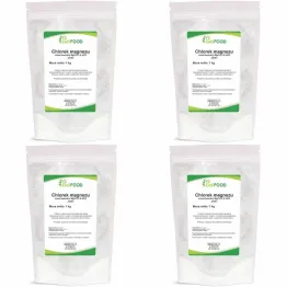 Zestaw 4 x Chlorek Magnezu Sześciowodny Płatki 1 kg - DeliFood
