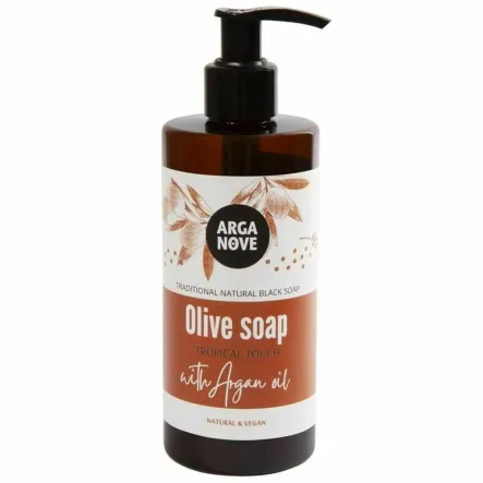 Czarne Mydło Oliwne w Płynie z Olejem Arganowym Tropical Touch 300 ml - Arganove
