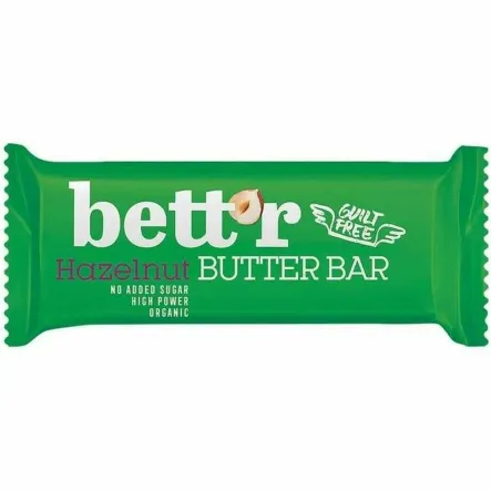 Baton Daktylowy z Pastą z Orzechów Laskowych Bez Dodatku Cukru Bio 30 g - BETTR