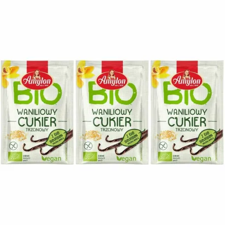 3 x Cukier Waniliowy Trzcinowy Bio 8 g - Amylon