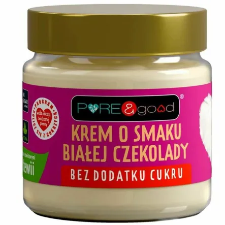 Krem o Smaku Białej Czekolady Bez Dodatku Cukru 200 g - Pure&Good