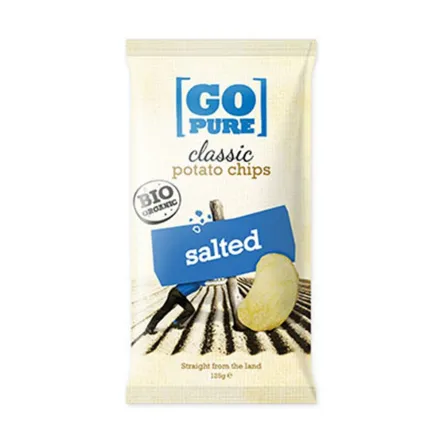Chipsy Solone Bezglutenowe BIO 125 g- Go Pure