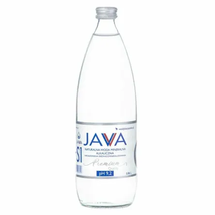 Naturalna Woda Mineralna Alkaliczna Niegazowana 860 ml (Szkło) - Java