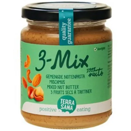 Krem Orzechowy Mix 3 Orzechy Bio 250 g - Terrasana