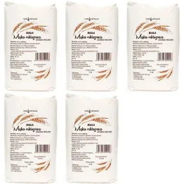 5 x Mąka Orkiszowa Biała Drobna 1 kg Vegamarket