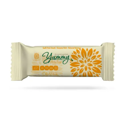 Baton Pomarańczowy Yummy Bio 30 G - Raw Happy