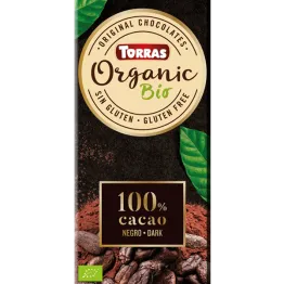 Czekolada Gorzka 100% Kakao Bez Dodatku Cukru BIO 100 g - Torras
