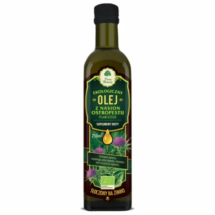 Olej z Ostropestu Plamistego Eko 250 ml - Dary Natury