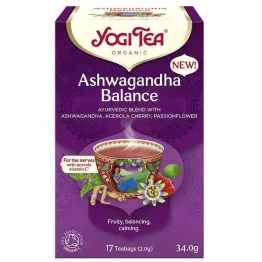 Herbatka Ajurwedyjska Równowaga z Ashwagandhą Bio 34 g (17 x 2 g) - Yogi Tea
