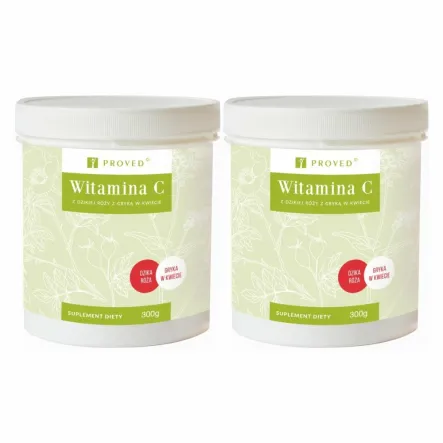 Zestaw 2 x Witamina C z Dzikiej Róży z Gryką w Kwiecie 300 g - Proved