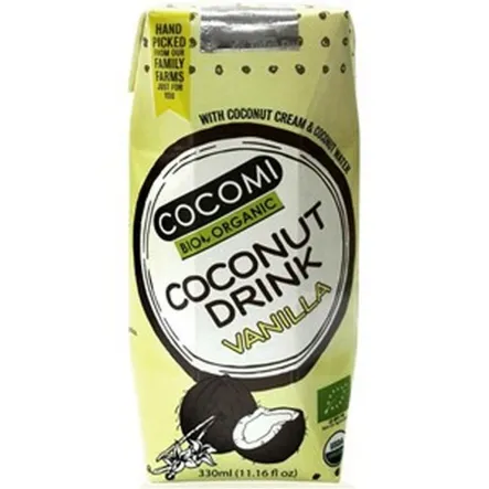 Napój Kokosowy o Smaku Waniliowym Bio 330 Ml - Cocomi - Przecena Krótka Data Minimalnej Trwałości