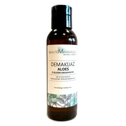 Dwufazowy Płyn do Demakijażu Oczu i Twarzy ALOES z Olejem Arganowym 125 ml - Beaute Marrakech