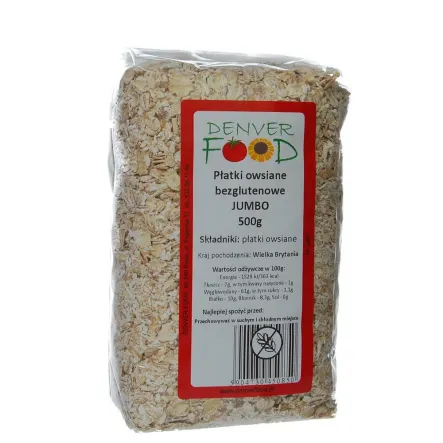 Płatki Owsiane Bezglutenowe JUMBO 500 g - Denver
