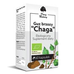 Guz Brzozy CHAGA BIO 60 Kapsułek 470 mg - Dary Natury