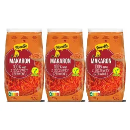 3 x Makaron z Soczewicy Czerwonej Świderki 250 g - Novelle