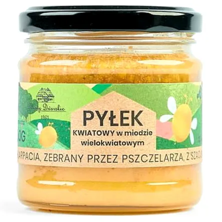 Pyłek Kwiatowy w Miodzie Wielokwiatowym 250 g - Miody Dworskie
