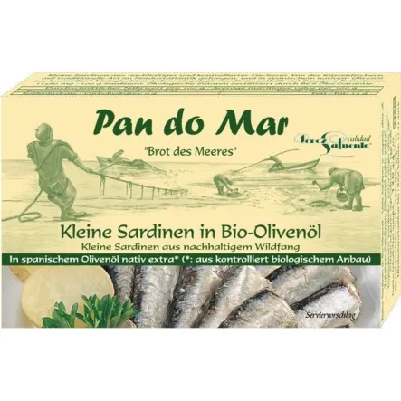 Sardynki w Bio Oliwie z Oliwek 120 g (90 g)  - Pan Do Mar