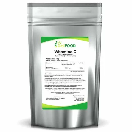 Witamina C (Kwas L-askorbinowy) 1 kg - DeliFOOD ( Ascorbic Acid )