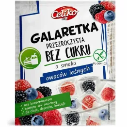 Galaretka Przezroczysta Bez Dodatku Cukru Bezglutenowa o Smaku Owoców Leśnych 14 g - Celiko