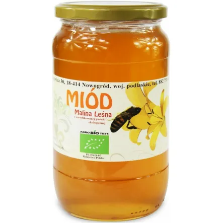 Miód Nektarowy Malina Leśna Bio 1100 g Sznurowski