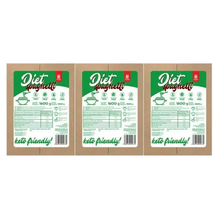 3 x Makaron Konjac Diet Spaghetti 1,6 kg/ 1 kg - Cheat Meal