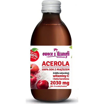 Sok z Miąższem z Aceroli 250 ml Owoce z Dżungli