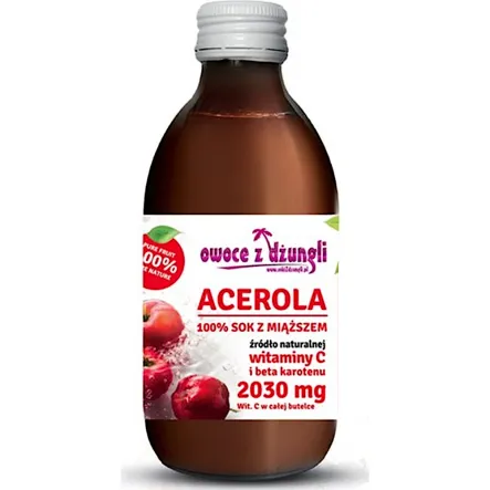Sok z Miąższem z Aceroli 250 ml Owoce z Dżungli