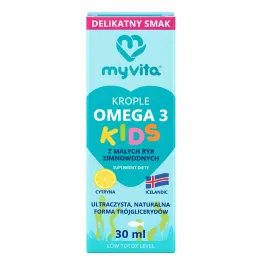 Omega 3 Kids z Małych Ryb Zimnowodnych Smak Cytrynowy 30 ml - MyVita