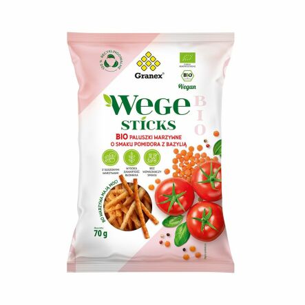 Paluszki Warzywne Pomidor z Bazylią Bio 70 g - Granex