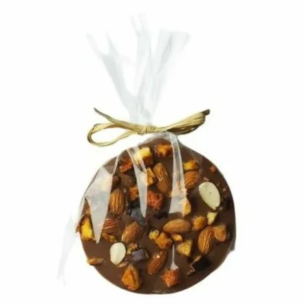 Medalion Czekolada Ciemna ze Śliwką i Migdałami Bez Dodatku Cukru 40 g - Santini