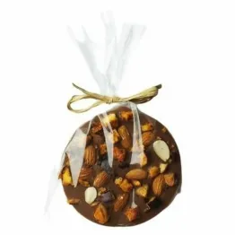 Medalion Czekolada Ciemna ze Śliwką i Migdałami Bez Dodatku Cukru 40 g - Santini