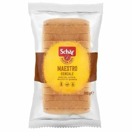 Chleb Maestro Cereale Wieloziarnisty Bezglutenowy 300 g - Schar - Przecena Krótka Data Minimalnej Trwałości