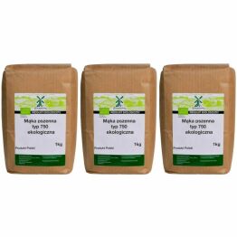 3 x Mąka Pszenna Typ 750 Eko 1 kg - Młyn Kopytowa