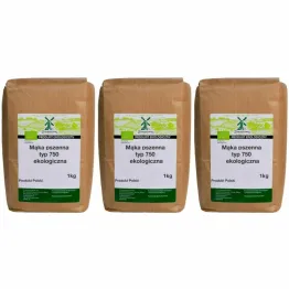 3 x Mąka Pszenna Typ 750 Eko 1 kg - Młyn Kopytowa