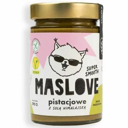 Krem Pistacjowy z Solą Himalajską Super Smooth Bezglutenowy 290 g - Maslove