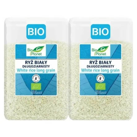 2 x Ryż Biały Długoziarnisty Bezglutenowy Bio 2 kg - Bio Planet