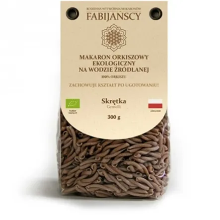 Makaron Orkiszowy Skrętka Gemelli Bio 300g Fabijańscy